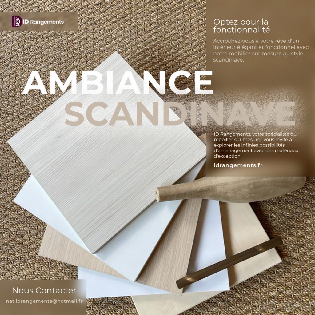 Découvrez comment créer une ambiance chaleureuse et épurée dans votre intérieur grâce au mobilier sur mesure au style scandinave d'ID Rangements. Optez pour un design élégant qui s'adapte à votre espace tout en maximisant son utilité. Explorez notre gamme et laissez libre cours à votre imagination !
